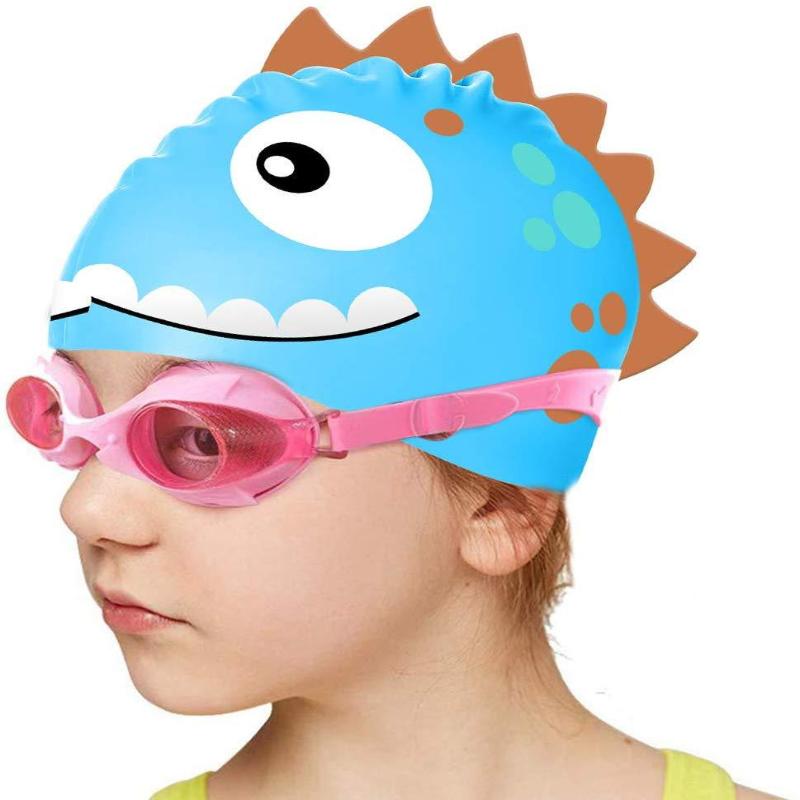 Swim Hat Silicone - Topi Renang Silikon Kartun Baru Tahan