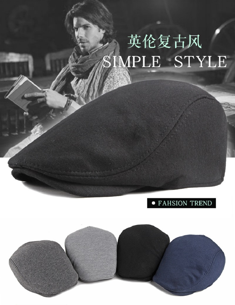 Dad Hat Cotton - Topi datar model *newsboy* berbahan katun