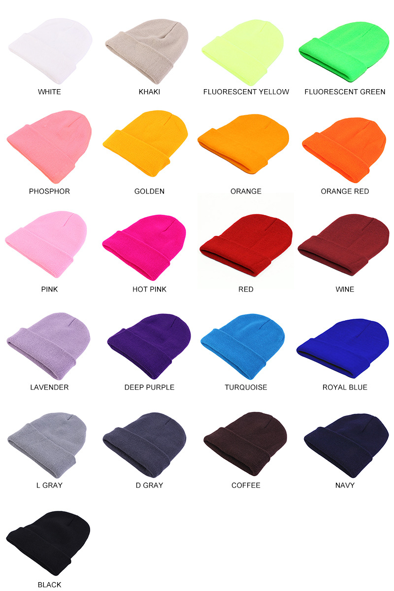 Topi Beanie Rajut Warna Solid, - Beanie Cuffed Knit ulasan dan harga